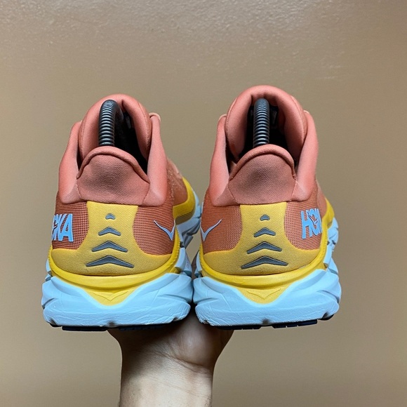 HOKA ONE ONE CLIFTON 8 SUN BAKED SHELL CORAL WOMEN’S RUNNING SNEAKERS SIZE 9.5 - Picture 13 of 17